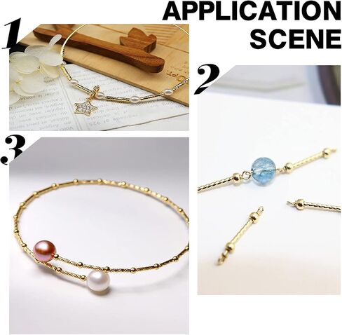 BENECREAT 100Pcs Real 18K Gold Plated Tube Beads, Carved Noodle Tube Beads Straight Spacer Beads 7x1.5mm for DIY Craft Bracelet Necklace Jewelry Making in Saudi Arabia