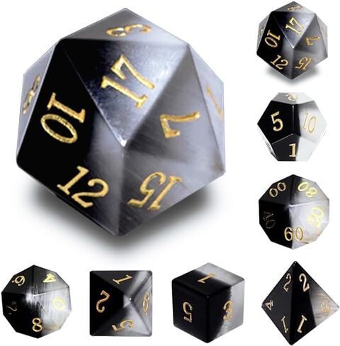 Starry Gemstone D&D Dice Set,Blue Sandstone ERPG Game Dice.Magic The Gathering Dice Set,DND Dice Sets in Saudi Arabia