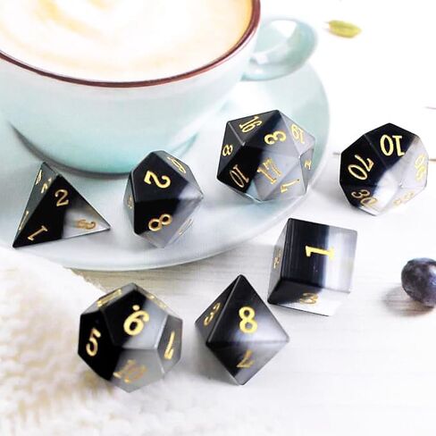 Starry Gemstone D&D Dice Set,Blue Sandstone ERPG Game Dice.Magic The Gathering Dice Set,DND Dice Sets in Saudi Arabia