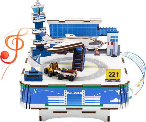 Ferris Wheel DIY Rotating Music Box Kit 3D Wooden Jigsaw Puzzle Adult Teen Birthday Gifts and Toys for Kids in Saudi Arabia