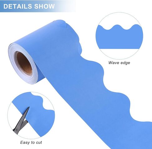 Elcoho 12 Rolls 393.6 FET Bulletin Bulletin Board Borders Borders Multicolor Classroom Forders for Bulletin Board Trim Bulletin Board Binders Borders for School ، Decordroom Decor (Multicolor) in Kuwait
