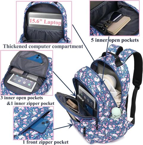Leaper Girls Kawaii Laptop Backpack for School Boys Backpack Kids Travel Backpack Women Bookbag Cute School Bag College Bag in Kuwait