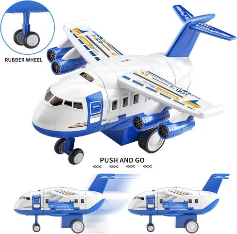 Temi Kids Airplane Boy Toys for 3 4 4 Onder Boys-مسارات سباق السيارات للأطفال الذين تتراوح أعمارهم بين 3 و 5 سنوات مع 8 ألعاب صغيرة للسيارات ، لعبة تعليمية صغيرة ، هدايا أعياد الميلاد للأولاد 3-5 ، هدايا عيد ميلاد للفتيان 3-5 in Kuwait