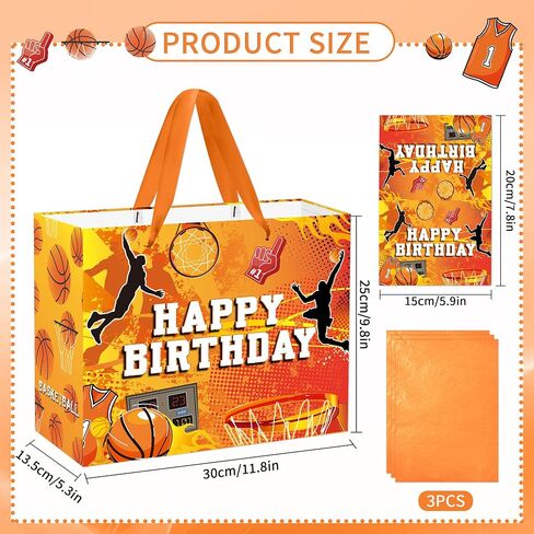 EoBeCy Large Golf Gift Bag: Green Golf Gift Wrapping Bags with Handles, Tissue Paper and Greeting Card, Golf Lover Birthday Gift Bag for Men Kids Boys Golfers Golf Themed Party Favors in Kuwait