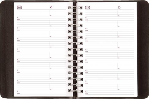Brownline® 2025 Essential Daily/Monthly Planner, Appointment Book, 12 Months, January to December, Twin-Wire Binding, 8" x 5", Black (CB634W.BLK-25) in Saudi Arabia