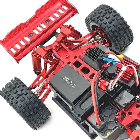 16190 Part for Hyper Go H16BM Parts, Metal Rear Gearbox Cover Parts, Aluminum Alloy, Replacement Accessories for Hyper Go H16BM H16GT H16DR H16PL16207-16210 H16V3 1/16 RC Car (Red) in Saudi Arabia