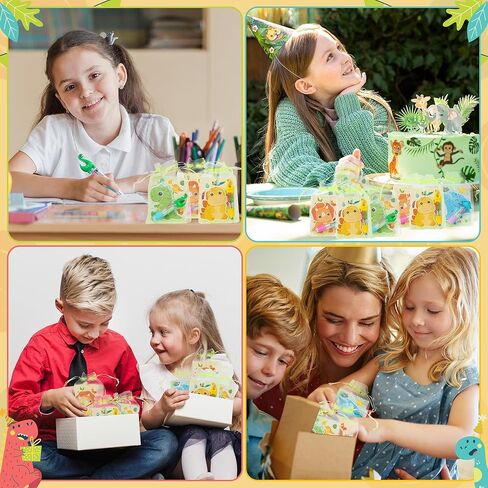 CY2SIDE Capybara Stationery Party Gift - 12 Pack Fun Animal Prizes Set Include 4-in-1 Ballpoint Pens Sticky Note Sticker and Organza Birthday Party Favors Goodie Bag Fillers Stuffer for School Rewards in Kuwait