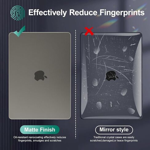 Mektron Ultra Thin Thin Armor Case متوافقة مع MacBook Air 13.6 بوصة 2024-2022 M3 M2 A3113 A2681 ، [نفس أجهزة MacBook العارية] in Kuwait