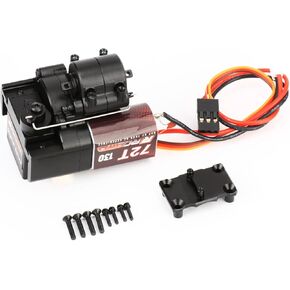 RCAWD 130 Motor Two-Speed Variable Gearbox with 72T Gear for AXIAL 1/24 SCX24 Silver