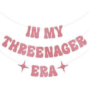في شعار عصر Threenager الخاص بي - ديكورات حفلة عيد الميلاد الثالثة ، ديكور القليل