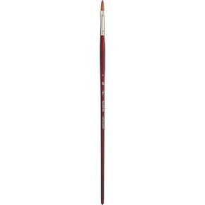 Princeton Velvetouch Filbert Brush, Long Handle, Size 6 - Professional Artist Brushes for Mixed Media, Acrylic, Oil, Red