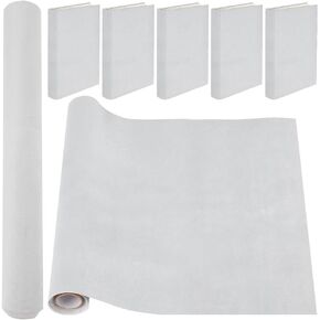 CRASPIRE 51 × 11.8ENCH VELVET BOOK CLOTH for Book Fabric Fabric Paper Surface Paper المدعومة من Bookcover Wraps Light Gray Book الذي يغطى لوازم Bookbinding Protector للكتب الألبوم DIY Scrapbooking