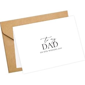 LADY&HOME Set of 2 Wedding Day Cards to Dad and Mom,To My Dad and Mom on My Wedding Day Card (A1:Dad & Mom)