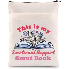 Zuo Bao Funny Smut Book Pouch This is My Emotional Support Smut Book Book Sleeve Book Lover Gift Romance Reader Book Pouch (Smut Book)