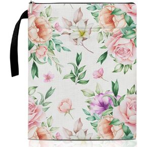 Daisy Flower Book Cover, Book Sleeve with Zipper, Book Pouch Book Cover Kindle Protector Sleeve, Book Sleeve for Book Lovers Gifts for Women, Floral Gifts for Wife Librarian Bookworm Bookish -26