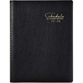 Planner 2025-2026 - JUL 2025 - JUN 2026, Business Planner, Appointment Book2025-2026, 3-Tier Schedule Planner Notepad, 8.74" x 11.38", 60 Minutes Intervals + Monthly Tabs + Leather Cover + Pocket - Pea Green