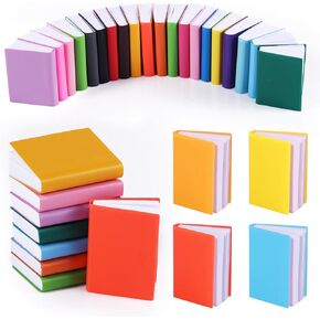 40pcs Miniature Books, Delicate 1:12 Scale Assorted Colors Mini Dollhouse Books for Crafts Tiny Pretend Play Toys Accessories for Study Room DIY Ideal and Decor