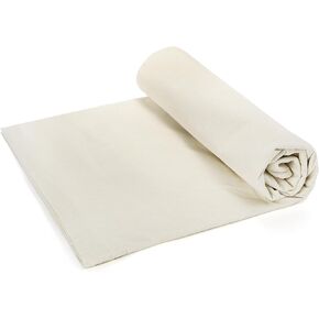 Tosnail Cotton Muslin Fabric, 63 Inch x 5.5 Yards Muslin Cloth, Natural Unbleached Cotton Fabric by The Yard, Linen Fabric for Sewing, Embroidery, Quilting, Draping, Craft Project