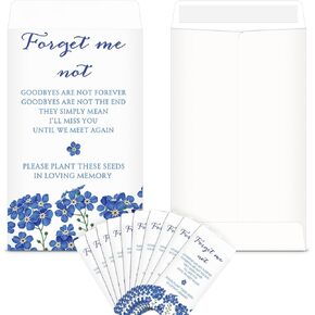 Fumete 120 Pack Memorial Coin Envelopes Kraft Small Coin Envelopes Plant Small Flower Packets Celebration of Life Packets for Funerals Loss of Loved One, 3.9 x 2.4 Inch(Memorial)