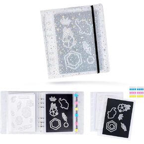 26pcs Magnetic Sheets & Storage Bags for Stamps & Dies, Die Cut Storage Set, DIY Scrapbooking, Card Making Supplies (1.2 mm Thickness - Purple)
