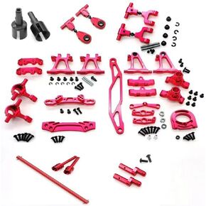 Lifehead for Tamiya TT02 Full Set Aluminum Metal Upgrade，Suspension arm Steering Blocks Short axis Carrier Steering Bell Cover Assembly Shock Absorber Fixing Plate Propeller Joint & Shaft Set