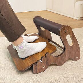 Foot Rest for Under Desk at Work, Adjustable Rocking foot stools for under office desk with 3 Height Positions and Soft Crossbar, Ergonomic Foot rest with Anti-Slip Surface for Home, Office must haves