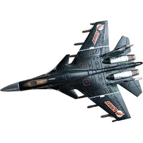 HSOMiD Army Air Force Fighter Jet Toy Military Airplane - Fun Lights and Sounds, Bump and Go Action Pretend Play Kids Aircraft Bomber Plane