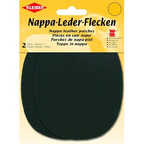 Kleiber Sew-on Nappa Leather Elbow and Knee Patches 12.5 cm x 10 cm, Black, 2 per Pack