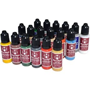 Micro-Mark Acrylic Paint Set for Railroad Models, 18 Colors, 0.68 fl. oz Bottles, Made in USA