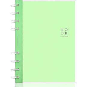 CAGIE Discbound Notebook - Customizable Notebooks 7 x 10 inch with Removable Pages 100 gsm, B5 Notebook for School with Poly Cover, 100 Pages Discbound Planner Wide Ruled, Pink