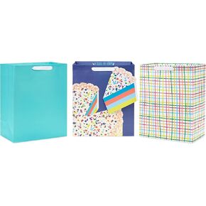 Hallmark Gift Bag Assortment (8 Bags: 3 Small 6", 3 Medium 9", 2 Large 13") Kids Birthday, Good Vibes, Retro Icons
