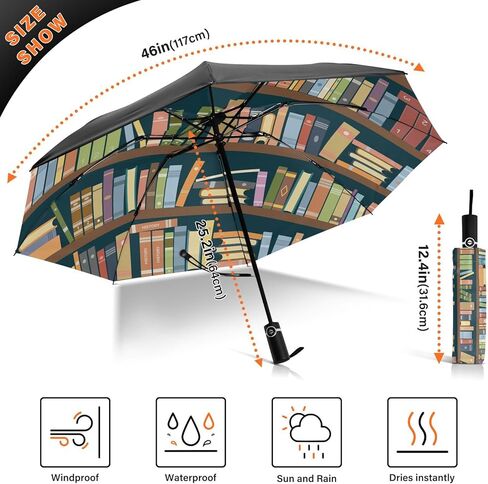 ALAZA Folding Umbrella Compact Travel Umbrella Automatic Open Close, Inverted Umbrella for Rain Windproof Sun Umbrella UV Protection Large Portable Reverse Umbrella in Kuwait