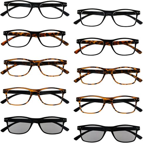 مجموعة من 10 نظارات قراءة بنصف القمر من GUD للقارئات الأنيقات in Kuwait
