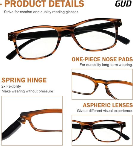 مجموعة من 10 نظارات قراءة بنصف القمر من GUD للقارئات الأنيقات in Kuwait
