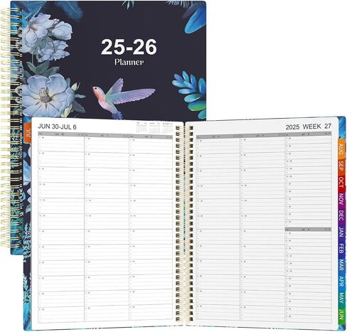 2025 Daily Planner Appointment Book Quarter-Hourly Daily Weekly & Monthly Agenda Book - from Jan. 2025 - Dec. 2025, 5.7"x8.5" with Note Pages,Twin-wire Binding in Kuwait