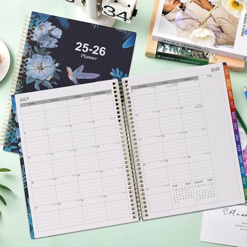 2025 Daily Planner Appointment Book Quarter-Hourly Daily Weekly & Monthly Agenda Book - from Jan. 2025 - Dec. 2025, 5.7"x8.5" with Note Pages,Twin-wire Binding in Kuwait