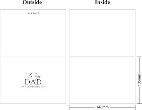 LADY&HOME Set of 2 Wedding Day Cards to Dad and Mom,To My Dad and Mom on My Wedding Day Card (A1:Dad & Mom) in Kuwait