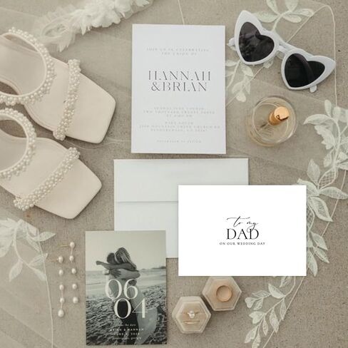 LADY&HOME Set of 2 Wedding Day Cards to Dad and Mom,To My Dad and Mom on My Wedding Day Card (A1:Dad & Mom) in Kuwait