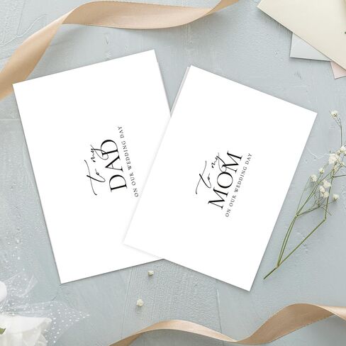LADY&HOME Set of 2 Wedding Day Cards to Dad and Mom,To My Dad and Mom on My Wedding Day Card (A1:Dad & Mom) in Kuwait