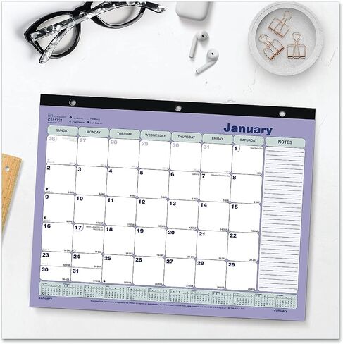 Brownline® 2025 Monthly Desk Pad Calendar, 12 Months, January to December, Three-Hole Punched, Mini Size, 11" x 8.5" (C181721-25) in Kuwait