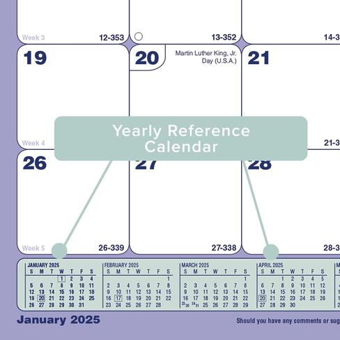 Brownline® 2025 Monthly Desk Pad Calendar, 12 Months, January to December, Three-Hole Punched, Mini Size, 11" x 8.5" (C181721-25) in Kuwait