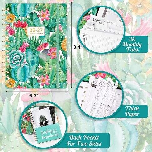 Planner 2025-2026 - JUL 2025 - JUN 2026, Business Planner, Appointment Book2025-2026, 3-Tier Schedule Planner Notepad, 8.74" x 11.38", 60 Minutes Intervals + Monthly Tabs + Leather Cover + Pocket - Pea Green in Saudi Arabia