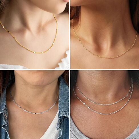 33FT 18K Gold Plated Curb Chains Bulk, 2mm Stainless Steel Flat Satellite Curb Link Chains Roll for Jewelry Making in Kuwait