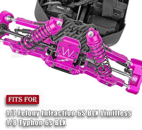 ترقيات RC جزء من 1/8 Typhon 6S BLX ، 1/7 مخالفة جناية 6S BLX لا حدود لها ، التعليق الخلفي الأمامي A-ARMS ، كتل التوجيه ، كتلة العجلات ، وترابط الوصلات CAMBER W/25T Servo ، Navy Blue in Kuwait