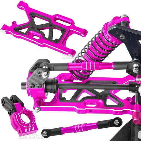 ترقيات RC جزء من 1/8 Typhon 6S BLX ، 1/7 مخالفة جناية 6S BLX لا حدود لها ، التعليق الخلفي الأمامي A-ARMS ، كتل التوجيه ، كتلة العجلات ، وترابط الوصلات CAMBER W/25T Servo ، Navy Blue in Kuwait