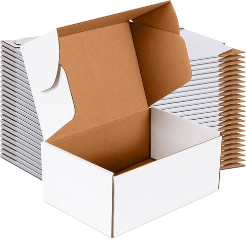 12x9x2 inch Small Shipping Boxes Set of 25, White Corrugated Cardboard Box Literature Mailer for Mailing Packing Moving and Storage in Saudi Arabia