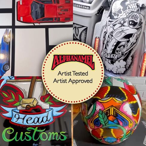 Alphanamel - McKeag's Black - Paint M0 للمينا من أجل pinstriping ، اللوحة الإشارة ، الحروف ، الفنون الجميلة ، 36 لونًا ، أحجام متعددة ، 2.5 أوقية in Kuwait