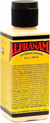 Alphanamel - McKeag's Black - Paint M0 للمينا من أجل pinstriping ، اللوحة الإشارة ، الحروف ، الفنون الجميلة ، 36 لونًا ، أحجام متعددة ، 2.5 أوقية in Kuwait