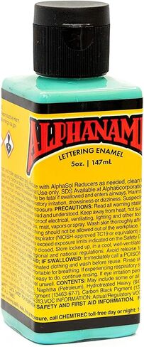 Alphanamel - McKeag's Black - Paint M0 للمينا من أجل pinstriping ، اللوحة الإشارة ، الحروف ، الفنون الجميلة ، 36 لونًا ، أحجام متعددة ، 2.5 أوقية in Kuwait
