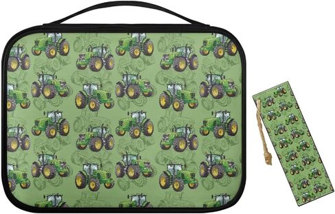 Bible Covers for Boys with Bookmark,PU Leather Bible Tote Bag for Bible, Zippered Bible Book Cover Portable Bible Bag with Inner Pocket, Bible Accessories for Gifts,Tractors Print in Saudi Arabia